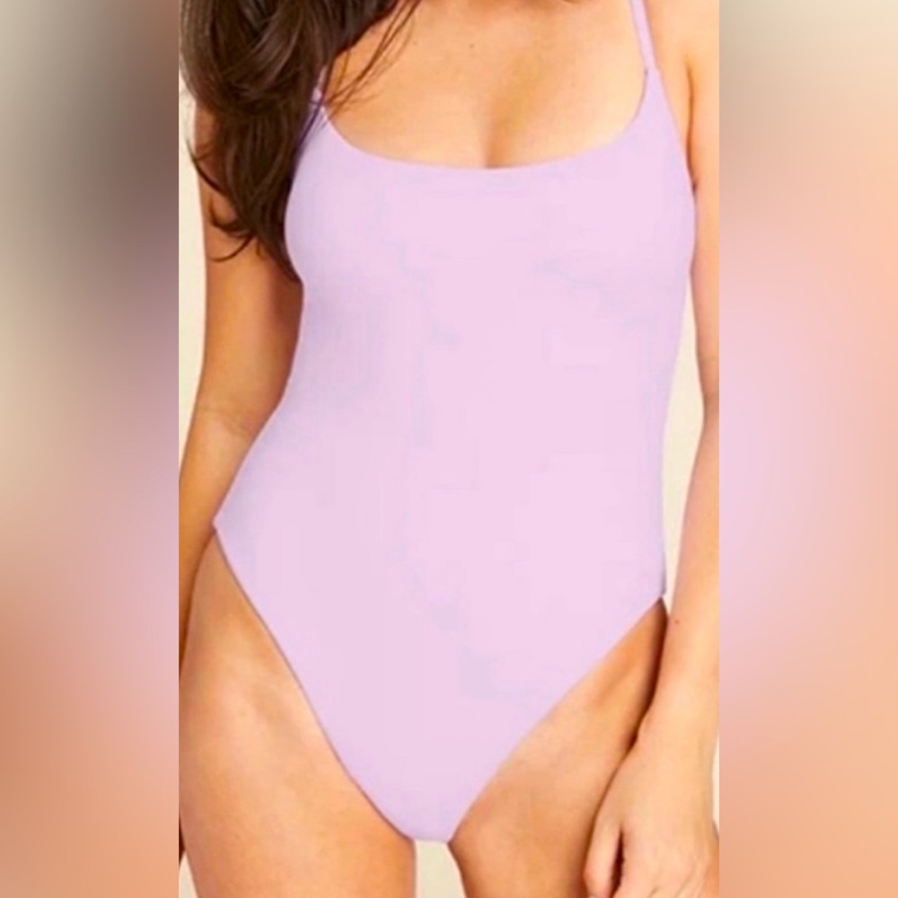 Andie Swim One-Piece Swimsuit with Crisscross Back in Seaberry, size Small